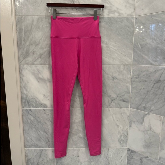 CRZ YOGA Thermal Fleece Lined Leggings 28'' NWTs XS Hibiscus Purple - Picture 11 of 13